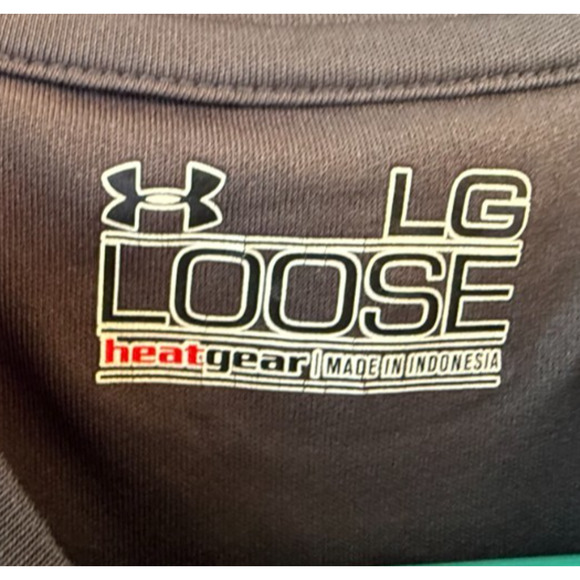 Under Armour US Navy Graphic HeatGear Athletic T-Shirt Men’s Large Gray Y2K - Picture 4 of 9